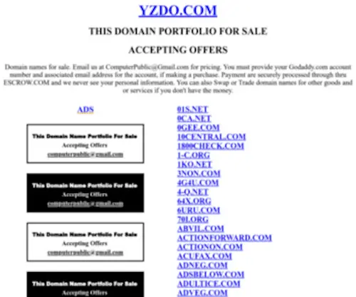 Yzdo.com(Sell/Buy/Trade/Barter/Swap/Rent) Screenshot