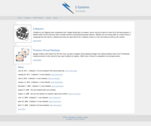 Z-SYS.org(Z-Systems Home) Screenshot