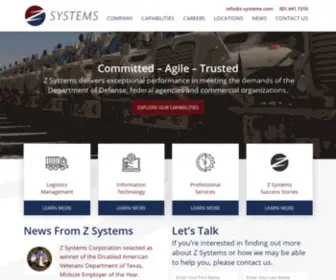 Z-SYstems.com(A leading Small Disadvantaged Business (SDB) with an expansive portfolio of capabilities) Screenshot