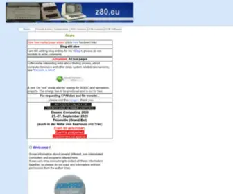 Z80.eu(Vintage Computer site and blog) Screenshot