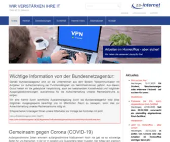 ZA-Internet.de(Internet-Provider für Webhosting, Domainservice, Security, Housing und Hosting) Screenshot