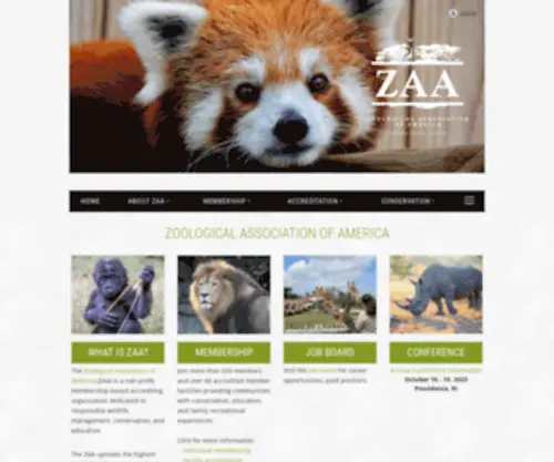 Zaa.org(Zoological Association of America) Screenshot