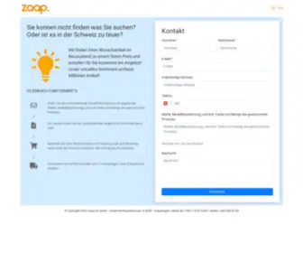Zaap.ch(Personalisierter Online Shop mit kostenlose Lieferung in der Schweiz) Screenshot