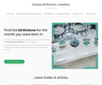 Zabanajewellery.com(Zabana Birthstone Jewellery) Screenshot