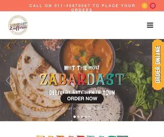 Zabardastzaffran.com(North Indian Restaurants in Delhi) Screenshot