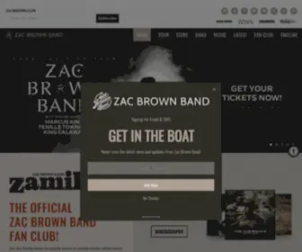 Zacbrownband.com(The Official Zac Brown Band Website) Screenshot