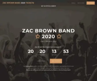 Zacbrownband2020.com(Tickets for every date of the Zac Brown Band 2021 tour are on sale now) Screenshot