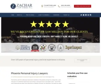 Zacharassociates.com(Phoenix, Arizona Personal Injury Lawyers) Screenshot