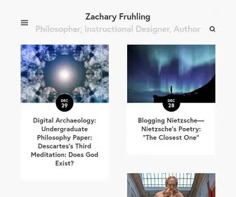 Zacharyfruhling.com(Personal Website for Zachary Fruhling) Screenshot
