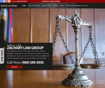 Zacharylawgroup.com(Gilbert Divorce Lawyers) Screenshot