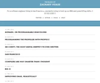 Zacharyvoase.com(Zacharyvoase) Screenshot
