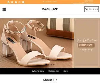 Zachhoonline.com(Zachho" offers a complete range of women footwear. Every pair) Screenshot