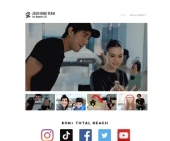 Zachkingteam.com(The Zach King Team) Screenshot