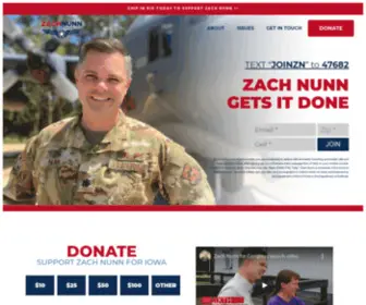 Zachnunnforiowa.com(Zach Nunn for Congress) Screenshot