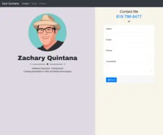 Zachquintana.com(Zachary Quintana) Screenshot