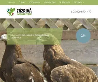 Zachranazvierat.sk(Záchranná stanica pre zranené živočíchy Zázrivá) Screenshot