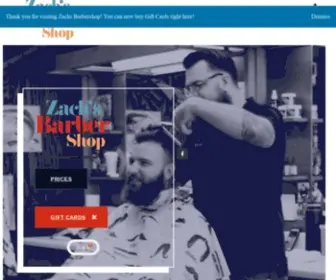 Zachsbarbershop.com(Zach's Barber Shop) Screenshot