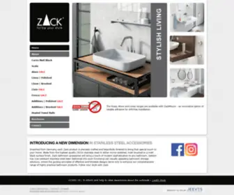 Zack.co.za(Stainless Steel Accessories) Screenshot