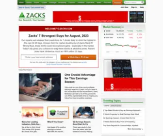 Zacks.com(Zacks Investment Research) Screenshot