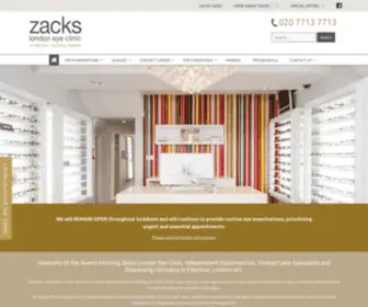 Zackseyes.co.uk(Award winning opticians in central London W1. Specialists in) Screenshot