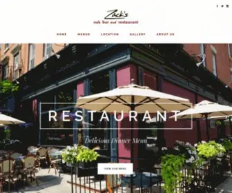 Zackshoboken.com(Zacks Oak Bar & Restaurant) Screenshot