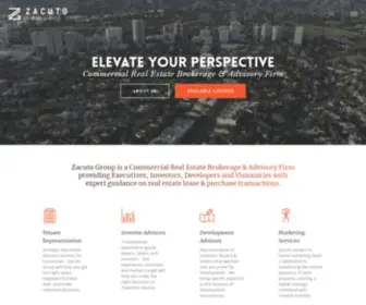 Zacutogroup.com(Commercial Real Estate) Screenshot