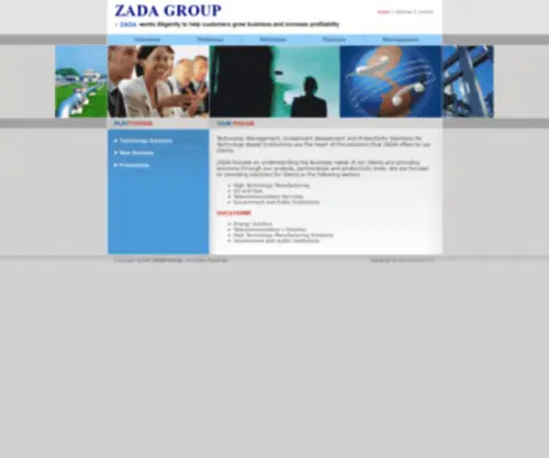 Zadagroup.com(ZADA Group) Screenshot