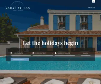 Zadarvillas.com(Zadar Luxury Villas) Screenshot