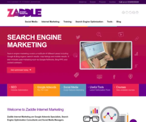 Zaddleinternetmarketing.com(Zaddle Internet Marketing Lincoln) Screenshot