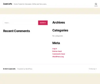 Zadecaffe.com(Exotic Treats for Chocolate) Screenshot