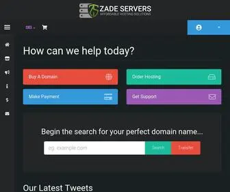 Zadeservers.net(Portal Home) Screenshot