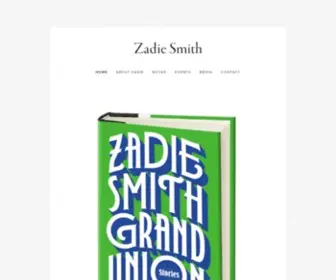 Zadiesmith.com(Zadie Smith) Screenshot