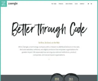 Zaengle.com(We're a website development company) Screenshot