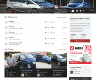 Zafiraowners.co.uk(Vauxhall Zafira Forum) Screenshot