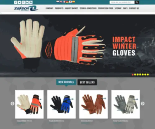 Zafson.com(Zafson Gloves) Screenshot