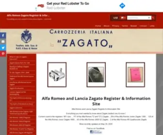 Zagato-Cars.com(Alfa Romeo and Lancia Zagato Register & Information Site) Screenshot