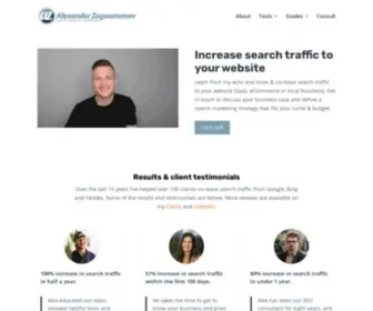 Zagoumenov.com(Increase Search Traffic with Alex Zagoumenov) Screenshot