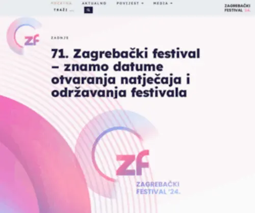 Zagrebacki-Festival.hr(Zagrebački festival) Screenshot