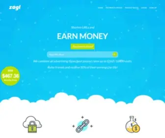 Zagred.com(Short your long links and get paid) Screenshot