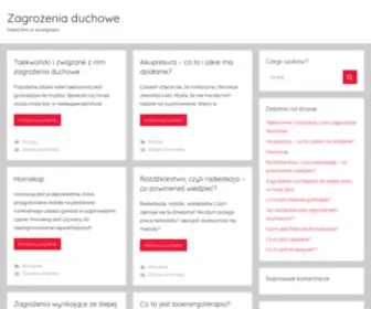 Zagrozeniaduchowe.pl(Zagrożenia duchowe) Screenshot