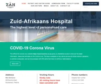 Zah.co.za(Zuid-Afrikaans Hospital) Screenshot