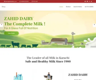 Zahiddairy.com(ZAHID DAIRY) Screenshot