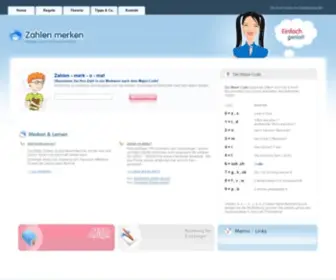 Zahlen-Merken.de(Zahlen merken leicht gemacht) Screenshot