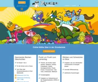 Zahlenzorro.de(Online-Mathe-Aufgaben für die Grundschule) Screenshot
