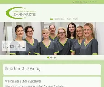 Zahnaerzte-Sabelus.de(Ihre Zahnarztpraxis in Schwerin) Screenshot
