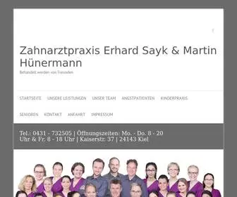 Zahnarzt-Gaarden.de(Zahnarztpraxis Erhard Sayk & Martin Hünermann) Screenshot