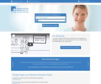 Zahnarzt-Notdienst.de(Zahnärztlicher Notdienst) Screenshot