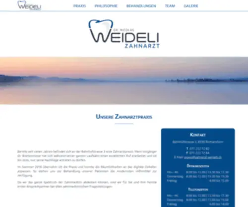 Zahnarzt-Weideli.ch(Zahnarztpraxis Dr) Screenshot