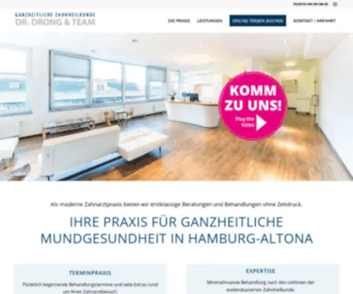 Zahnarzthamburg.com(Ihre Praxis für ganzheitliche Mundgesundheit in Hamburg) Screenshot