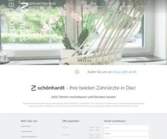 Zahnarztpraxis-Schoenhardt.de(Zahnarzt-Praxis Schönhardt in Diez bei Limburg an der Lahn) Screenshot